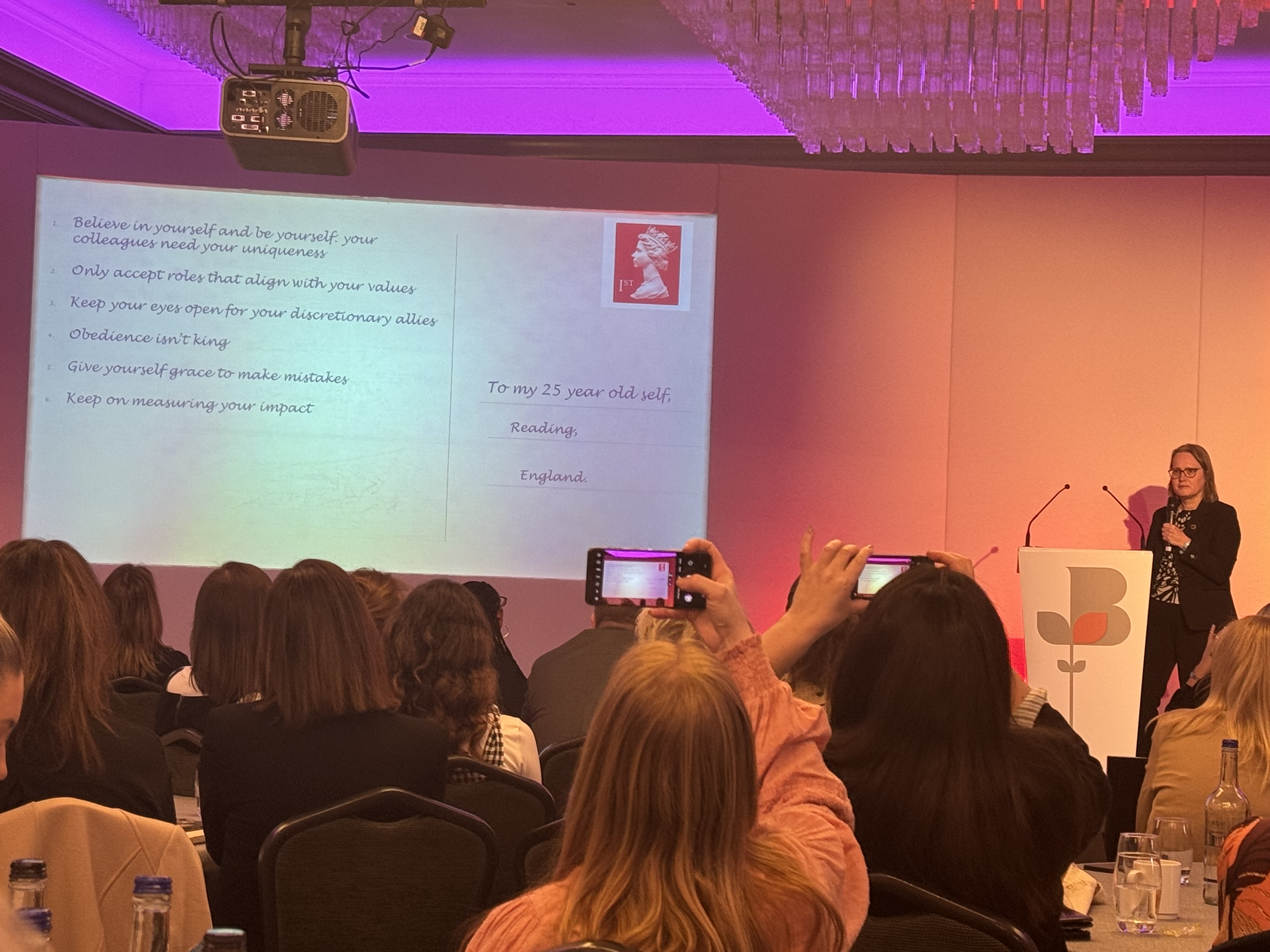 Julia Rowe, Sustainability Director at Ocado, speaking at today’s Hertfordshire Chamber of Commerce Women in Leadership Conference