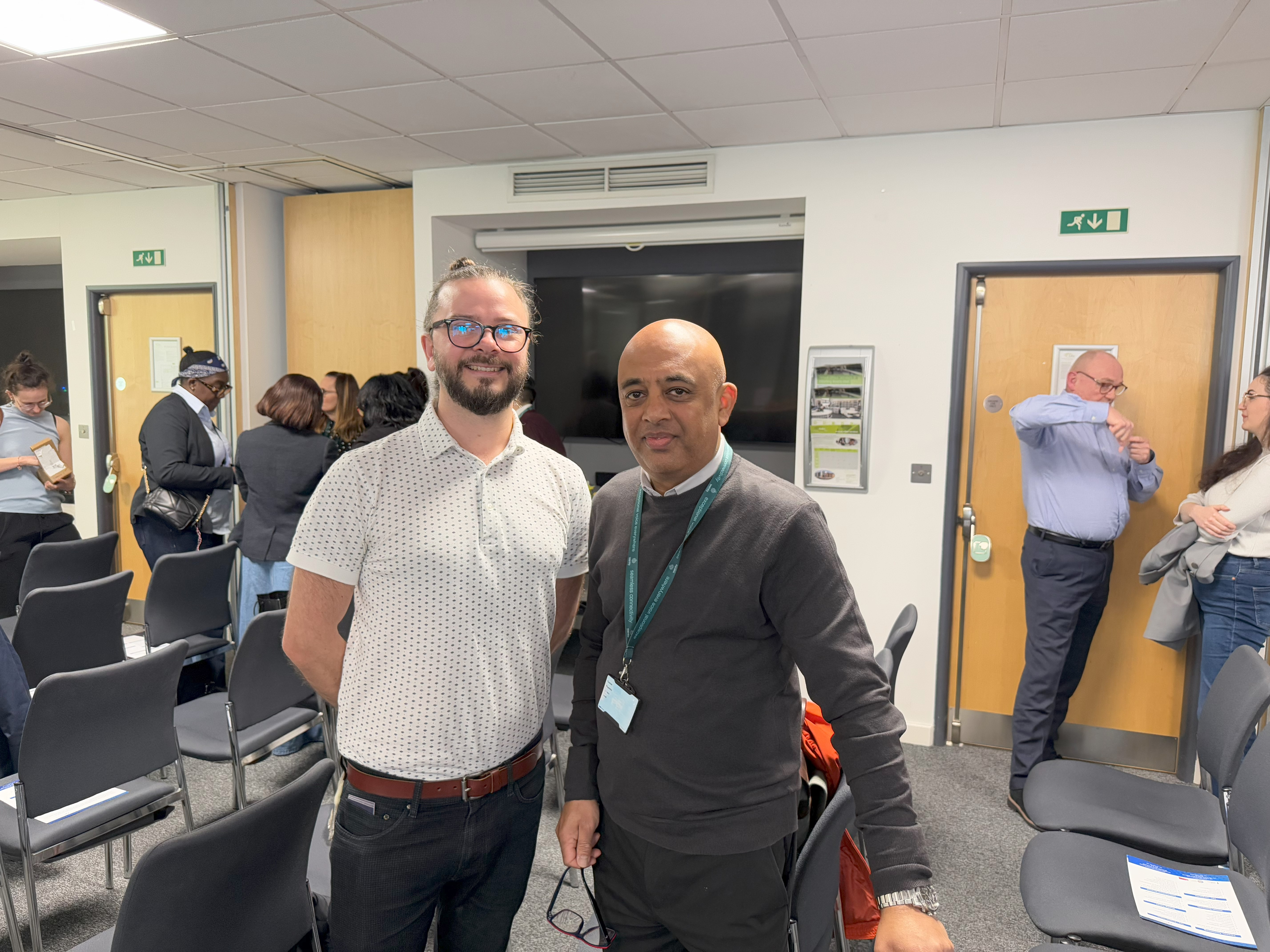 Chris Cheetham, Founder of Safer Charging Limited, with Bhups Chauhan, Net Zero and Business Advisor at Wenta